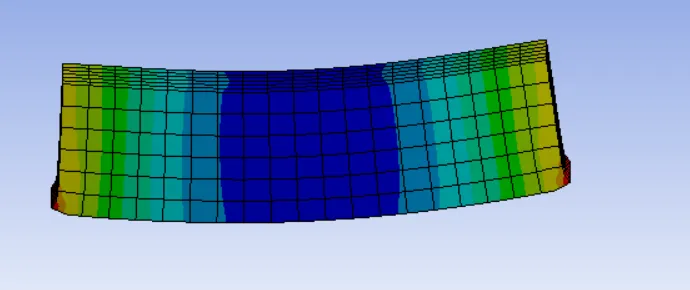 Composite caisson deflection result